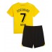 Billige Borussia Dortmund Giovanni Reyna #7 Børnetøj Hjemmebanetrøje til baby 2023-24 Kortærmet (+ korte bukser)